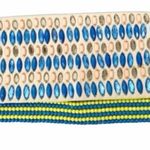 Loft Blue Yellow Beaded Gem Clutch Photo 0