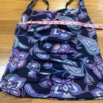Lands' End Lands’ End women’s paisley tankini swim top size 6P. Photo 1