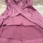 ASTR  The Label Ellison Mini Dress Satin Tie Orchid Pink Medium Coquette Chic Photo 10