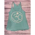 Spiritual Gangster Scoop Neck Om Tank Top in Blue Size Medium Photo 1