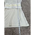 NBD NWT Revolve  Cecil Dress Ivory belted lace up shirt mini dress short sleeve S Photo 5
