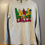 Lollapalooza 2022 Vintage Style Tee Long Sleeve medium Red Photo 0