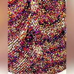 Alfani Abstract Ruched Bodycon Dress 12 Petite Drape Neck Office Party Dinner Photo 4