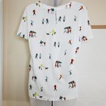 Style & Co  White Short Sleeve Shirt Skaters Whimsy Tees Size Small Photo 5