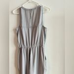 Charming Charlie  Gray Sleeveless Jumpsuit Size S Drawstring Waist Casual Chic Photo 3