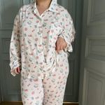 Djerf Avenue  Summer Berries Go Slow Long Sleeve Button Shirt NEW Photo 1