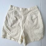 Vintage Happy Legs Dress Shorts Size 9 Linen Cotton Pale Yellow High Wai… Photo 1