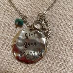 Charming Charlie Girl Gone Country silver tone necklace Faux Turquoise 18" Photo 1