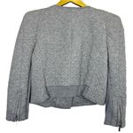 BCBG Maxazria Womens Crop Quilted Moto Jacket Size M Gray Flynn Biker Grunge Y2K Photo 1