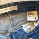 Eunina  Dawn Distressed Frayed Hem High Rise Wide Leg Crop, Sz 1 Photo 12