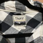 TNA Black & White Checkered Plaid Button Down Shirt M Size M Photo 3