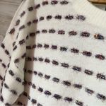 NWOT Tribekka 44 Cream Tinsel Sweater Medium Photo 1
