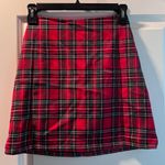Brandy Melville  Cara Plaid Skirt Red Mini Photo 0