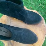 Splendid  Women’s Black Suede Block Toe Heeled Boots Size 10 Photo 2