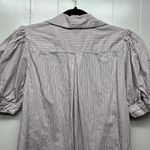 Something Navy Women's Button Down Striped Pink Short Sleeve Shirt Size Small Photo 6