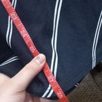 Laura Scott *5/$25 Sale*  a-line navy blue striped skirt sz L Photo 3