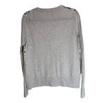 Loft Gray Lace Front Cardigan Sweater Long Sleeve Button Up Women's Size L Photo 7