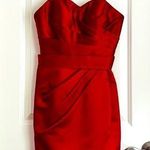 Da Vinci Satin Women's Formal Dress Sz 4 Red Removable Straps Photo 0