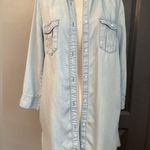 H&M &Denim Coastal Cottagecore Lagenlook Light Denim Shirt Dress Photo 0