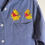Disney Vintage  Winnie the Pooh blue button down shirt Photo 1