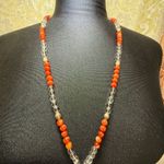 One of a kind lariat carnelian quartz tribal pendant Tuareg long Y necklace Silver Photo 4