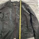 JustFab Black faux leather coat Photo 3