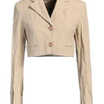 Acne Studios  Crinkle Finish Cropped Suit Jacket Photo 0