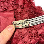 Free People  Intimately FP Galloon  Lace Halter Bralette in Rusty Red Size L Photo 5