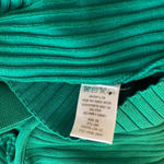 Love Tree  bodycon green ribbed long sleeve collared 1/4 button sweater dress. L. Photo 8