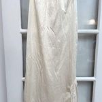 Vintage Montgomery Ward 70’s 80’s Champagne Cream Midi Lingerie Slip Size S M White Photo 0
