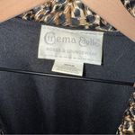 Regency Goth Velvet Robe with Cheetah Leopard Lapel‎ Black Size M Photo 5