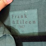 Frank & Eileen  Rory Washed Linen Maxi Shirtdress In Forest Green Photo 4