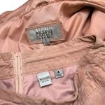 wilson's leather Vintage 80s pink suede leather hooded bomber jacket pants suit Photo 11