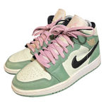 Nike  Air Jordan 1 Mid SE Dutch‎ Green Women's Size 6.5 Pink Laces CZ0774-300 Photo 0