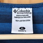 Columbia 𝅺 Striped Cotton V-Neck athletic performance Tee Women’s Size XL Photo 4