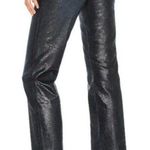 frame denim FRAME Le High Straight Indigo Lizard Coated Jeans Size 24 Photo 1