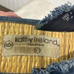 Kathy Ireland  Y2K Platform Sandals 6 Frayed Denim Flip Flops Chunky 2000s Retro Photo 7