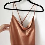 Show Me Your Mumu Tuscany Slip Maxi Dress in Copper Luxe Satin Size Medium Photo 3