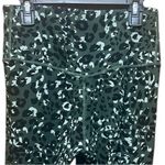 Cream Yoga Nancy Ribbed Green Cheetah Leggings Size M Photo 9