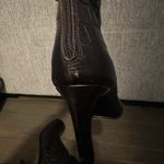 Dries Van Noten $1250  Brown Leather Croc Embossed Knee High Boots Photo 6