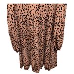 EE: Some Follow Me Into The Jungle long Sleeve Animal Print Dress Size Large NWT Brown Photo 2