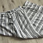 Rewind Striped Grey and White Pants Photo 0
