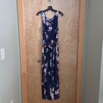 Maurice's  24/7 Navy Blue Floral Jumpsuit Photo 1