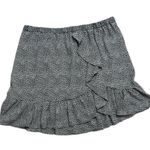 Michael Kors  Black White Print Ruffle Mini Skirt Photo 0