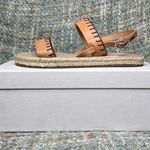 Ancient Greek Sandals Clara Whipstitch Leather Espadrille Slingback Sandals Size 5 Photo 0