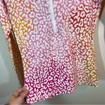J.Crew ✨ Women’s Pink Orange Cheetah Leopard Rash Guard Small Photo 7