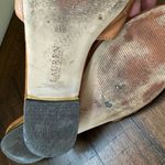 Lauren Ralph Lauren Davan Leather Flat Sandals Flip‎ FlopsTan suede trim Size 9.5 Photo 5