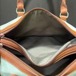 Coldwater Canyon Chic Cream and Tan Genuine Leather Satchel Photo 7