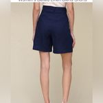 Avec Les Filles  Women's Belted Linen-Blend Shorts Sz 4 Photo 1