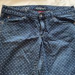 Merona  ankle skinny blue jeans with white polka dots Photo 3